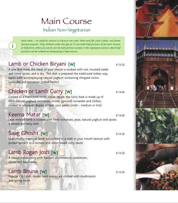 Copper & Spice Menu 6